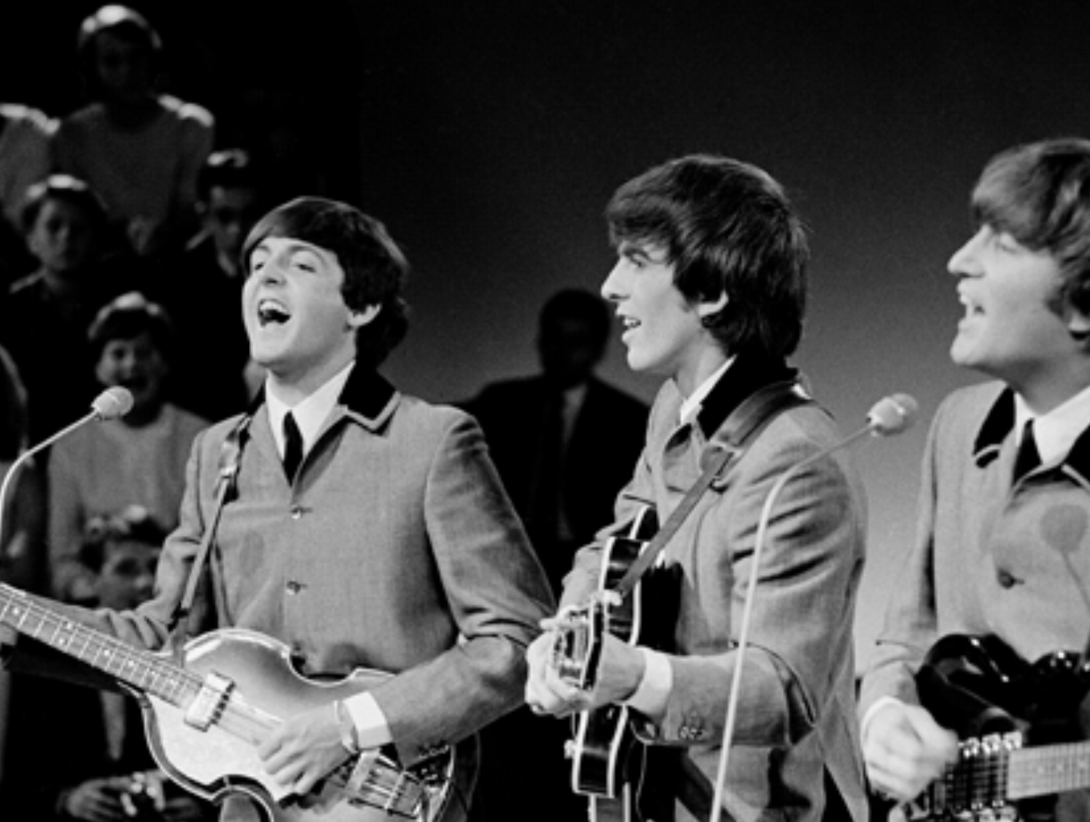 John, Paul, and George during a TV appearance 